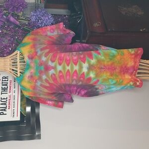 Hand Crafted Handmade Upcycled Large Short Sleeve 100% Cotton Tie Dye T-shirt